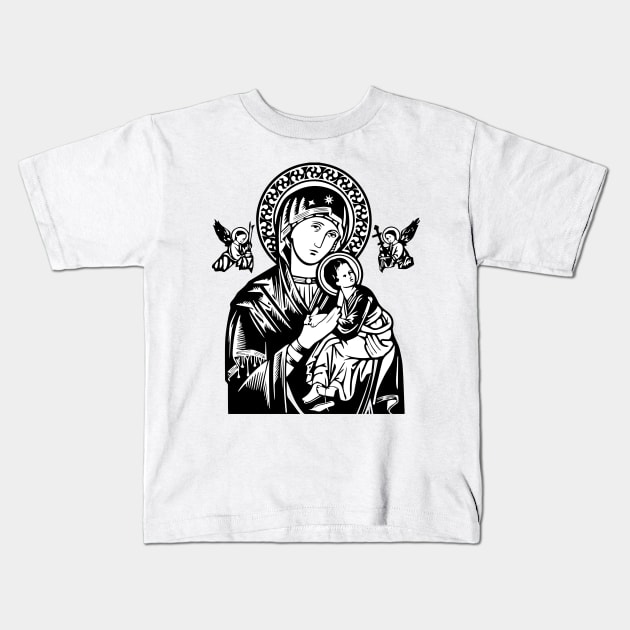 Mother of Perpetual Help Kids T-Shirt by big_owl